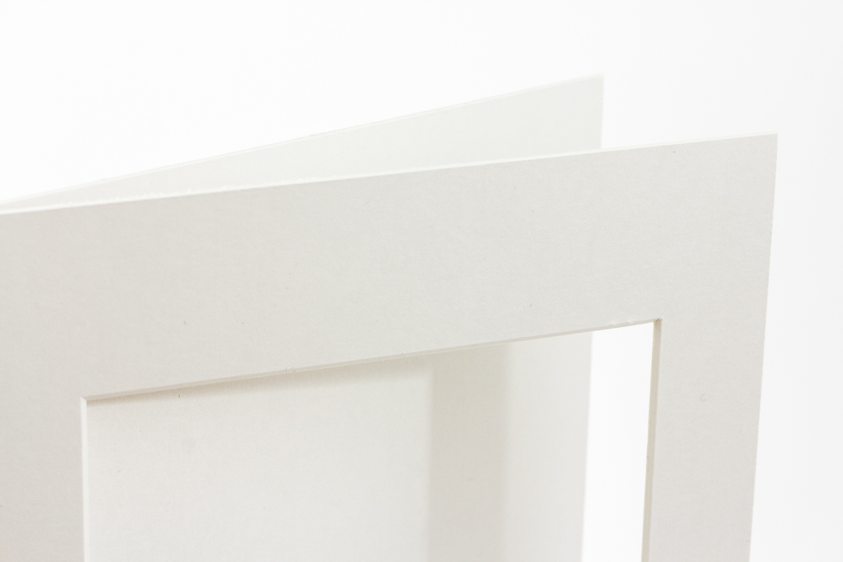 Klapp-Passepartouts weiß/creme in (1,8 mm und 3,0 mm)